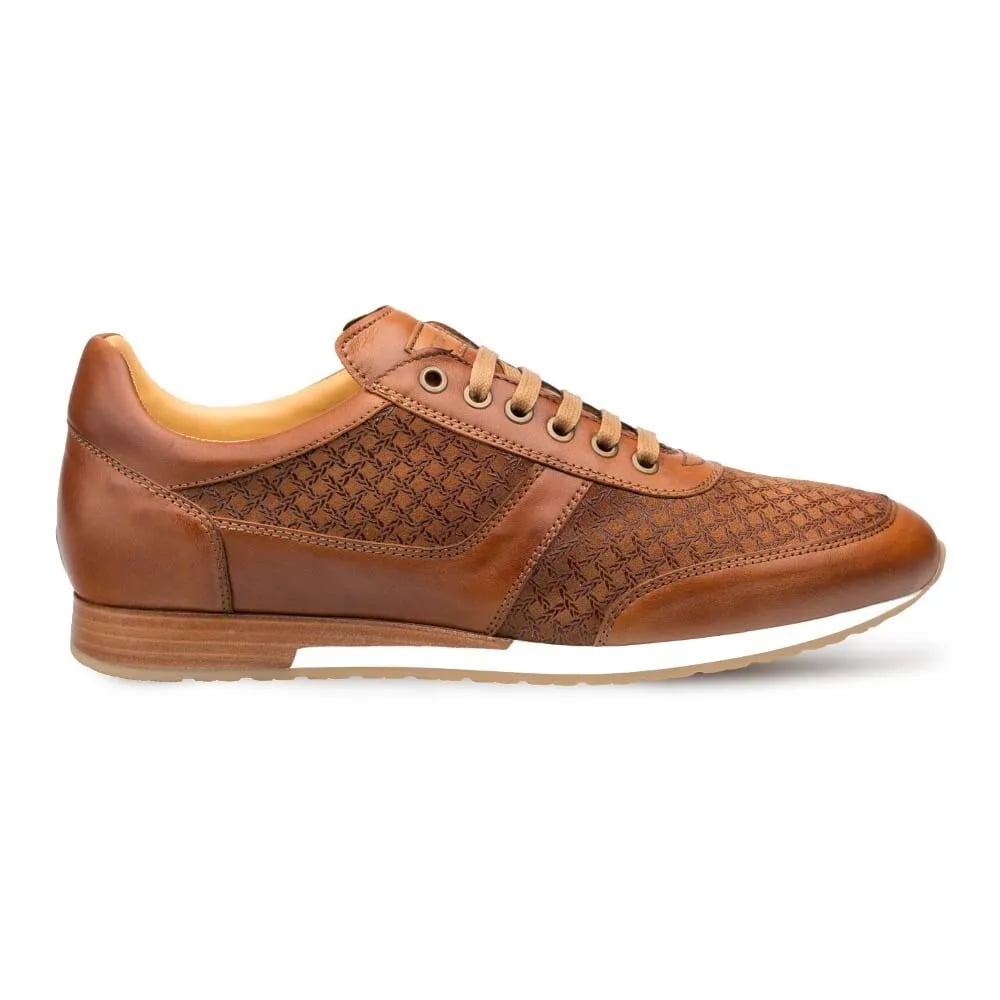 Mens Exotic Sneakers - Alligator Sneakers By Brand in Color Tan