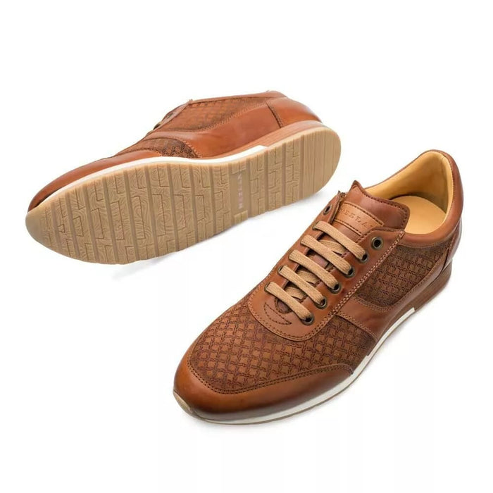 Mens Exotic Sneakers - Alligator Sneakers By Brand in Color Tan - Image 2