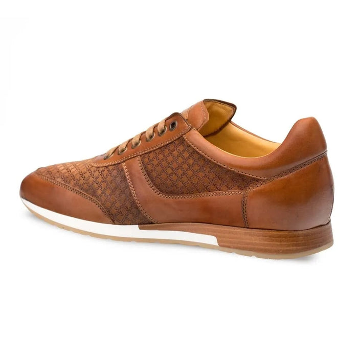 Mens Exotic Sneakers - Alligator Sneakers By Brand in Color Tan - Image 3