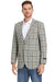 Saco vaquero - Western Sport Coat - Western Blazer- Men's Two Button Slim Fit Business Casual Sport Coat In Camel Glen Plaid