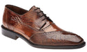 Belvedere Camel Ostrich Eel Exotic Brogue Shoes Nino OB4
