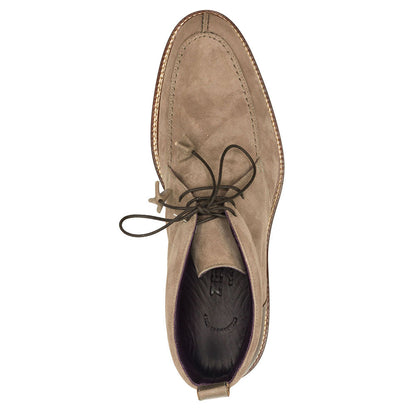 Zelli Campo Sueded Goatskin Three-Eyelet Chukka Boot in Taupe