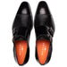 Men's Cantera Genuine Leather Double Monk Strap Black Shoes By Mezlan Made In Spain Brand