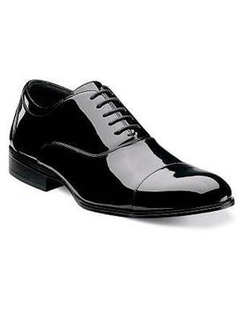 Men'S Cap Toe Laceup Patent Uppers Black Formal Shiny Tuxedo Dress Men'S Tuxedo Dress Shoe For Men Perfect For Wedding - Men'S Shiny Shoe Tuxedo Shoes