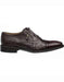 Ferrini Men's Maroon Dress Shoe Burgundy Dress Shoe Wine Color Dress Shoe Tan World Best Alligator Gator Skin Ostrich Quill Leather Shoes Men's Ostrich Skin Shoes Copy