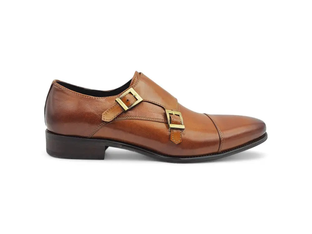 Cap Toe Double Monk Strap Shoe - Image 5