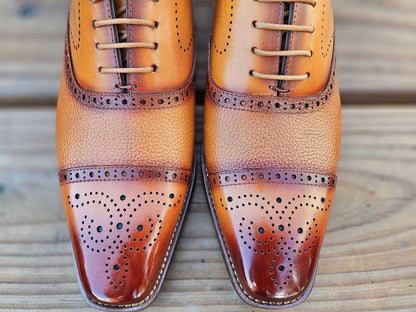 Cap Toe Oxford Leather Sole - Image 4