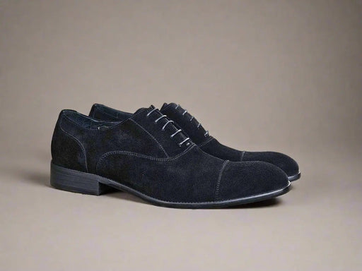 Cap Toe Suede Lace-up Shoe