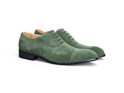 Cap Toe Suede Lace-up Shoe Carrucci