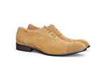 Cap Toe Suede Lace-up Shoe