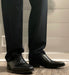 Amaro Leather Cap Toe Black By Mezlan Made In Spain Brand