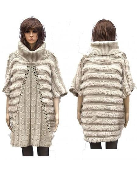 MensUSA Genuine Cape Fur with Beige Rabbit Trimming - Sophisticated ...