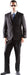Caravelli Men's Super 150's Poly Viscose Two-Piece Black Suit