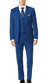 Brand: Caravelli Collezione Suit - Caravelli Suit - Caravelli Italy Caravelli Men'S 3-Piece Slim Fit 2-Button Midnight Blue Vested Dress Suit Set - Image 6