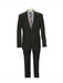 Carlo Lusso Men's 2 button fully lined  slim fit Black suit