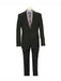 Carlo Lusso Men's 2 button fully lined  slim fit Black suit