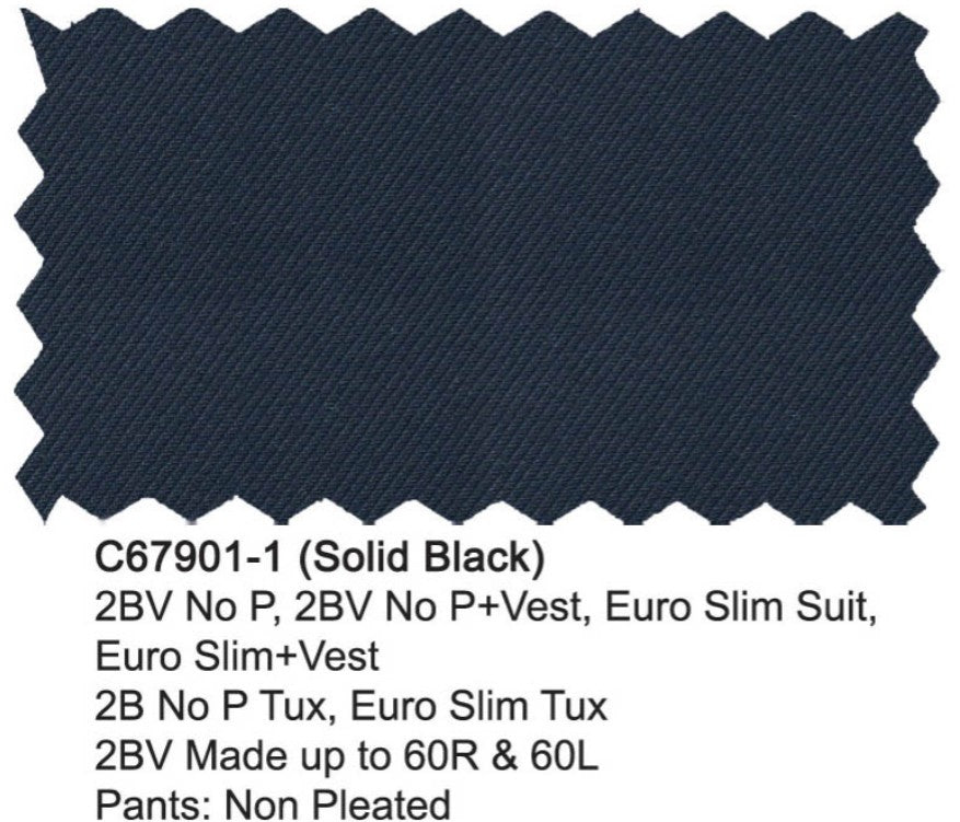 Carlo Lusso Suit Black Modern Fit