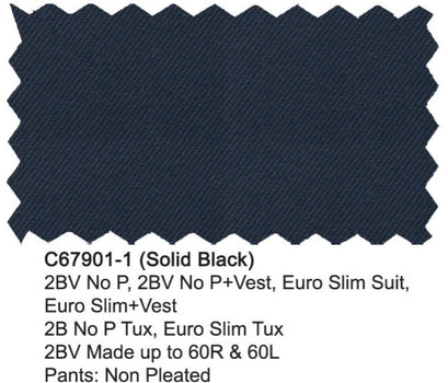 Carlo Lusso Suit Black