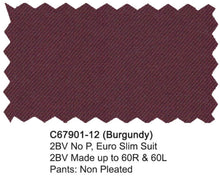 Carlo Lusso Suit Burgundy