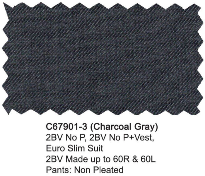 Carlo Lusso Suit Charcoal Gray Modern Fit