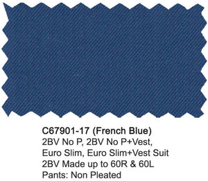 Carlo Lusso Suit French Blue