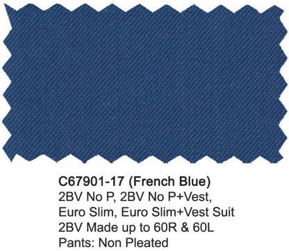 Carlo Lusso Suit French Blue Modern Fit