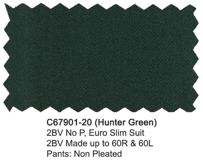 Carlo Lusso Suit Hunter Green Modern Fit