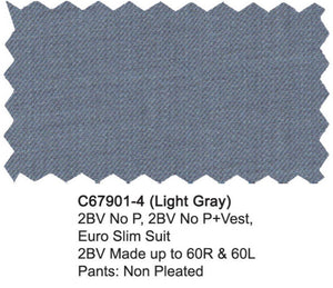 Carlo Lusso Suit Light Gray