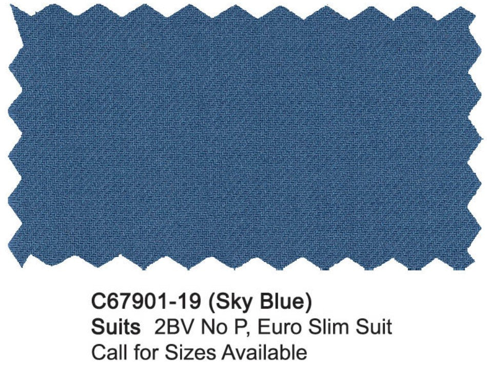 Carlo Lusso Suit Sky Blue Modern Fit