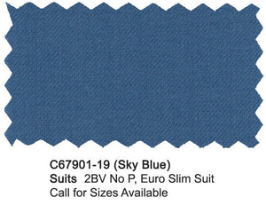 Carlo Lusso Suit Sky Blue