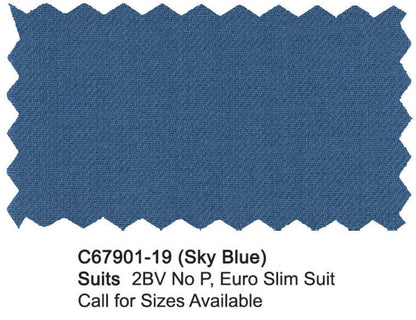 Carlo Lusso Suit Sky Blue Modern Fit