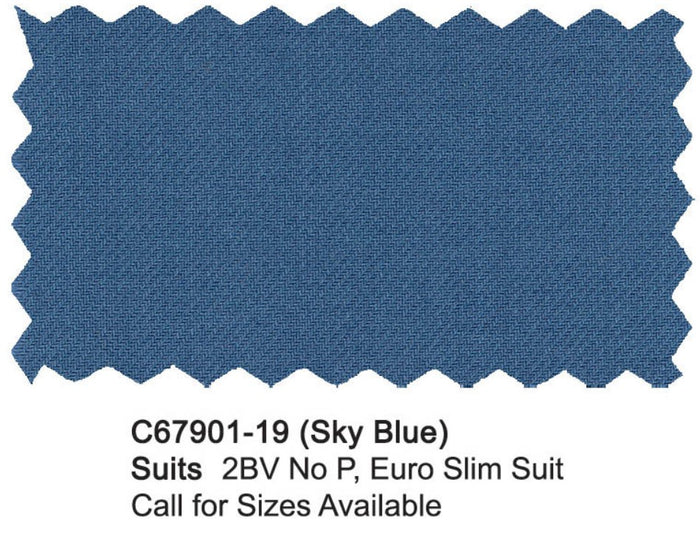 Carlo Lusso Suit Sky Blue Modern Fit