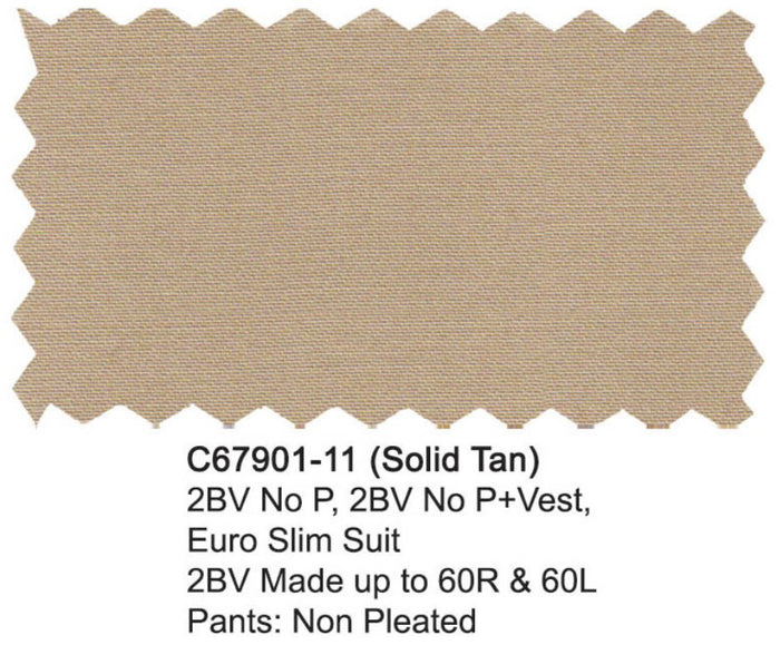 Carlo Lusso Suit Solid Tan Modern Fit