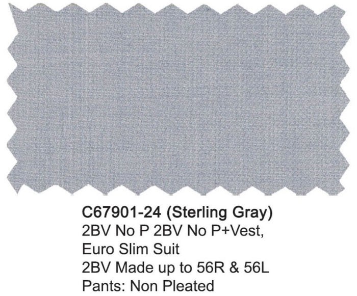 Carlo Lusso Suit Sterling Gray Modern Fit