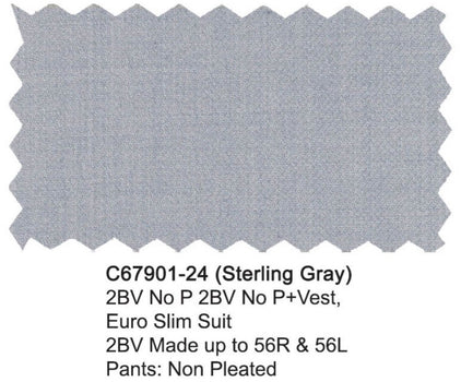 Carlo Lusso Suit Sterling Gray
