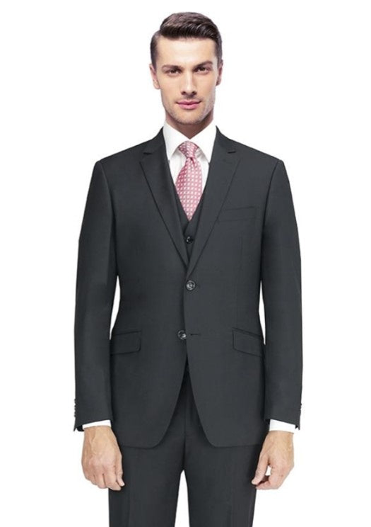 Carlo Lusso Suit Black Modern Fit