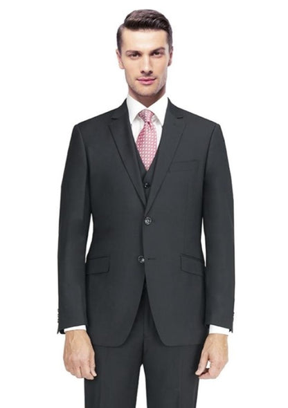 Carlo Lusso Suit Black Modern Fit