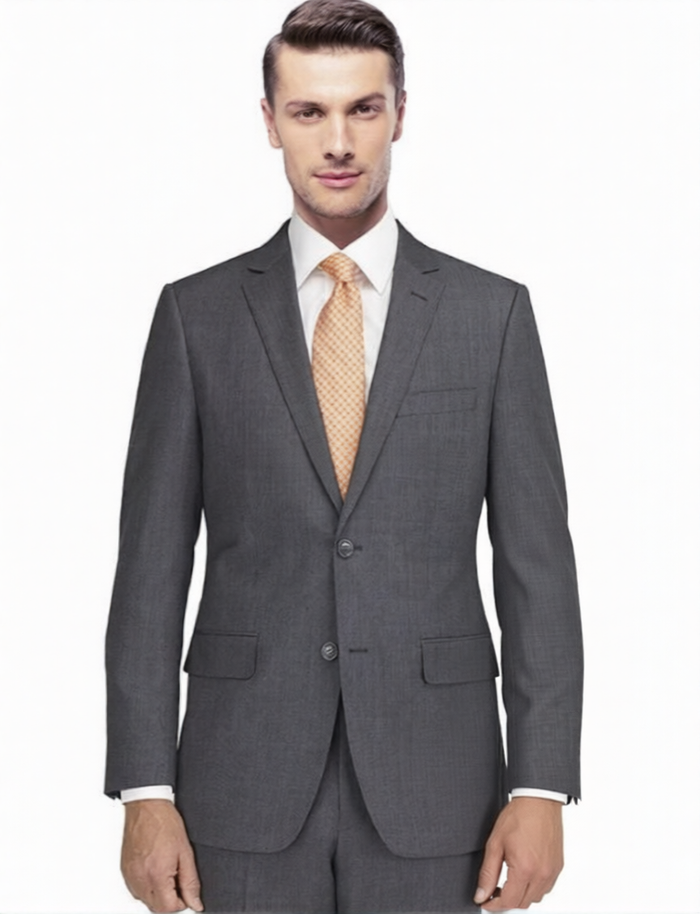 Carlo Lusso Suit Charcoal Gray Modern Fit