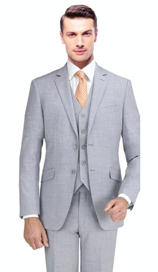 Carlo Lusso Suit Light Gray Modern Fit