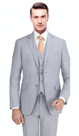 Carlo Lusso Suit Light Gray Modern Fit