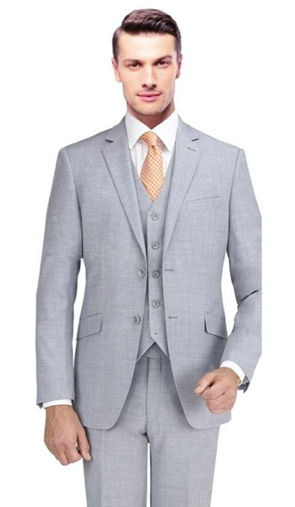 Carlo Lusso Suit Light Gray Modern Fit
