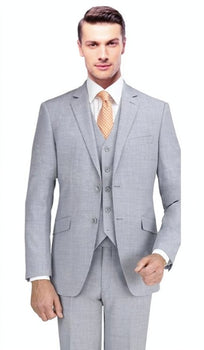 Carlo Lusso Suit Light Gray