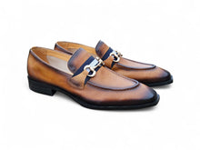 Carrucci Verona Bit Loafers in Cognac & Black
