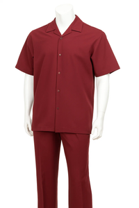 Men's Short Sleeve 2piece Casual Two Piece Mens Walking Outfit For Sale Pant Sets three piece suit