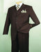 Chalk Bold Gangster Men'S 1920'S 30'S Fashion Look Available In 2 Or Three ~ 3 Buttons Style In Regular Classic Cut Luxurious Fashions Three Piece Cheap Priced Business Suits Clearance Sale Classic Stripe ~ Pinstripe Design Brown