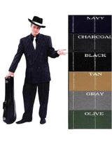 Chalk Double Breasted 6 On 2 Men'S Any Colors & Bold White Pinstripe Suit