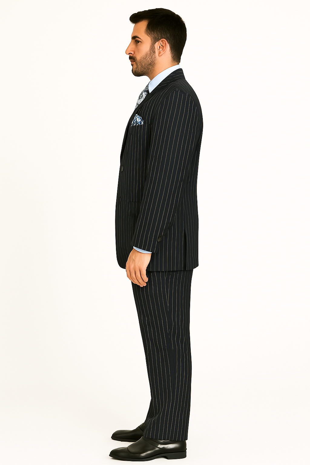 Chalk Bold Men's Sharp Bold White Pinstripe Available in 5 Color (Dress To kill!) - Image 4