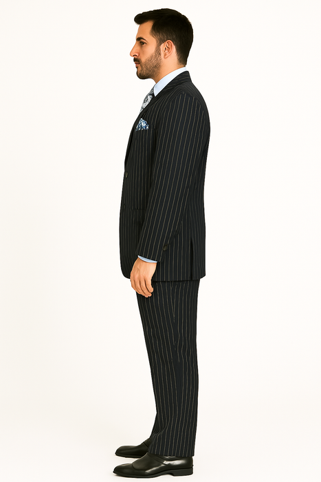 Chalk Bold Men's Sharp Bold White Pinstripe Available in 5 Color (Dress To kill!)