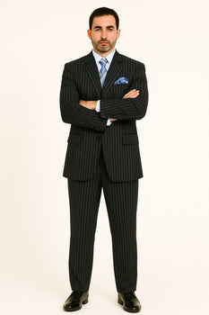 Chalk Bold Men'S Sharp Bold White Pinstripe Available In 5 Colors (Dress To Kill!) - Image 7