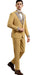 Champagne Prom Tuxedo - Perfect Wedding Suit Vested Rhinestone Lapelled